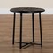 Baxton Studio Sadiya Modern Industrial Black Finished Metal Outdoor Side Table 206-12112 - alternate 2